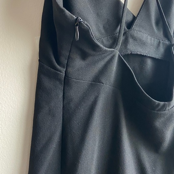 Zara black strappy asymmetrical mini dress size S blogger choice - Picture 11 of 16